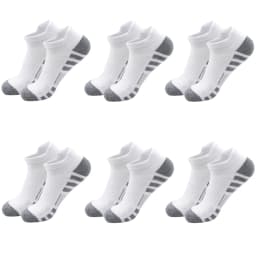 6/24Pairs Ankle Athletic Running Socks Cushioned Breathable Low Cut Sports Tab Socks For Men And Women