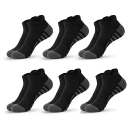 6/24Pairs Ankle Athletic Running Socks Cushioned Breathable Low Cut Sports Tab Socks For Men And Women