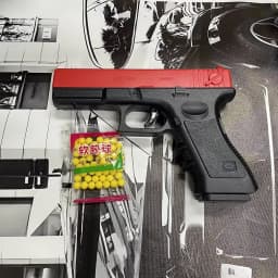Soft Bullet Airsoft Pistol Manual G17 Toy Gun Lower Magazine with Laser Outdoor Sports CS Game Weapon for Children's Adults Gift