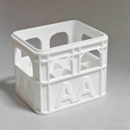 3D Printed Beer Crate Style Stackable Battery Storage Box, AA and AAA Sizes, 18650 21700 9V.