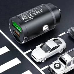 Mini 100W PD QC Pull Ring Fast Charging Car Charger USB C Car Phone Charger Adapter For iPhone Xiaomi Samsung Huawei