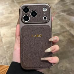 Personalise Gold Silver Initials Letter Leather Case For iPhone 15 14 13 17 Pro Max 14 16 Plus 17 Air Luxury Lens Protection Cas
