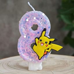 Pokemon Candle Number 0-9 Soccer Candle Pikachu Cake Decoration Boy Birthday Party for Kids Baby Shower Decor Gift