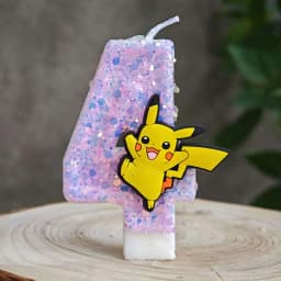 Pokemon Candle Number 0-9 Soccer Candle Pikachu Cake Decoration Boy Birthday Party for Kids Baby Shower Decor Gift