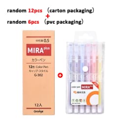 1-12 PCS Colored gel pens set Kawaii blue 0.5 mm ballpoint pen for journal Cute School supplies Korean stationery