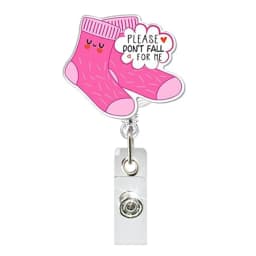 Glitter Acrylic Medicine Bottle Nurse Badge Reel Retractable ID Badge Holder With 360 Rotating Alligator Clip Name Holder