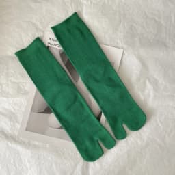 Combed Cotton Split Toe Man Woman Socks Solid Color Small Stripe Comfortable Soft Two-Toed Japanese Harajuku Women's Tabi Sox