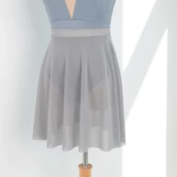 Women Soft Mesh Ballet Skirt Black Dance Skirts Elastic Waist Ballerina Wear, Pull on