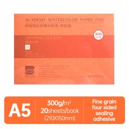 Baohong Academy Watercolor Book 100% Cotton Sketchbook 300g Drawing Paper 32K 16K 8K Papel Para Acuarela Painting Art Supplies