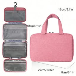 Waterproof Hanging Hook Toiletry Bag Large Folding Handbag Travel Makeup Cosmetic Razor Storage Organizer Case Bathroom Supplies
