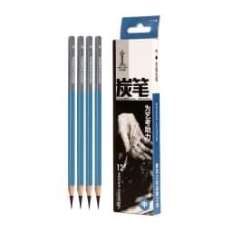Master Specialized Sketch Charcoal, Hard, Neutral, Soft Refills, Drawing Pencils, Art Student Fine Arts Supplies 12 PCS Box