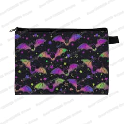 Ouija Board Ghost Print Cosmetic Case Magic Black Cat Witch Women Makeup Bag Bats Skull Candy Napkin Storage Bags Halloween Gift