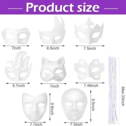 New half face cat face fox mask DIY hand drawn Japanese style anime party and ball supplies for men and women