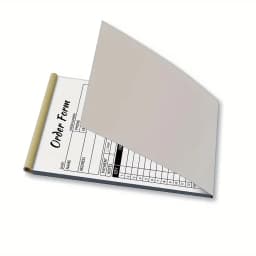 Sales Order Book, 2-Part Small Business Carbon-Free Sales Invoice Book, 5.5 X 8.3 Inches, Cardboard Receipt Book (Set of 50)