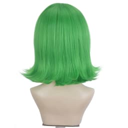 Anime Inside Out Disgust Cosplay Green Wig With Bangs Short Green Bob Wavy Hair for Anime Party Costume Halloween Cosplay