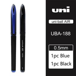 Uni Ball Air Micro Gel Rollerball Pen UBA-188 0.5/0.7MM Japanese Stationery Black Technology Straight Liquid Free Control Ink