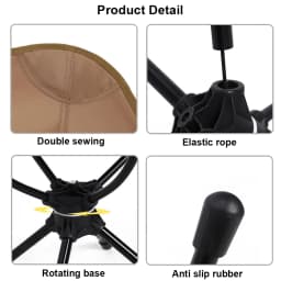 Outdoor Folding Chairs Rotatable Swivel Chair for Camping Lightweight Beach Fishing Chairs with Carry Bag for Picnic Hiking