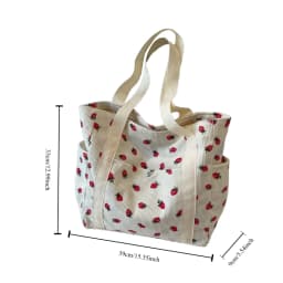 Fresh Sweet Girl Handbag Fashionable High End Corduroy Printed Shoulder Bag Leisure Shopping Commuter Women's Underarm Bag