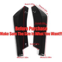 2Pcs Rear Bumper Lip Wrap Angle Diffuser Splitter Canard For BMW X5 X7 E46 E91 E90 E93 E81 E82 E87 E60 E65 Notice Size!!!