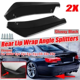 2Pcs Rear Bumper Lip Wrap Angle Diffuser Splitter Canard For BMW X5 X7 E46 E91 E90 E93 E81 E82 E87 E60 E65 Notice Size!!!
