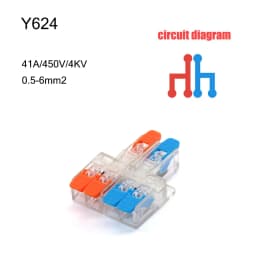 High Power 6mm² Fast Wire Electrical Connectors Universal Compact Splitter Push-in Cable Wire Connector Fast Terminal Block
