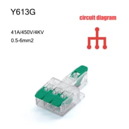High Power 6mm² Fast Wire Electrical Connectors Universal Compact Splitter Push-in Cable Wire Connector Fast Terminal Block