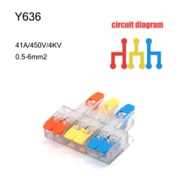 High Power 6mm² Fast Wire Electrical Connectors Universal Compact Splitter Push-in Cable Wire Connector Fast Terminal Block