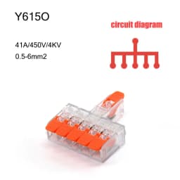 High Power 6mm² Fast Wire Electrical Connectors Universal Compact Splitter Push-in Cable Wire Connector Fast Terminal Block