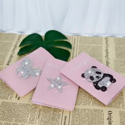 1 Piece Butterfly Star Rhinestones Passport Cover Case Holder Wallet Card Holder Fashion Travel Accessories for Women or Girls