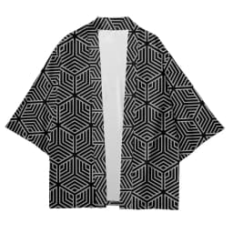 Geometric Patterns Japanese Kimono Summer Beach Graphic Street Haori Hanfu Men & Women 2024 Trendy Harajuku Asia Japan Clothing