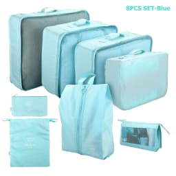 8/6pcs Set Travel Storage Bag Large Capacity Luggage Clothes Sorting Organizer Suitcase Pouch Case Essentials Shoes Packing Cube