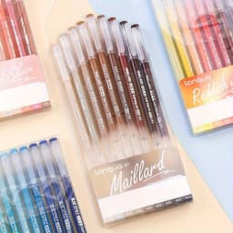 9pcsColor Gel Pen Set Kawaii Aesthetic Stationery Pretty Stationery Student Diary Pen Handbook Pen Color Markers School Supplies