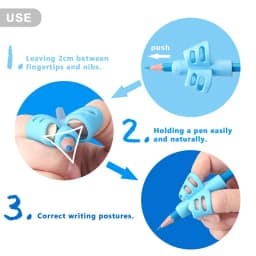 Pencil Handle Rod Grips pen Holder Grip for Kids Cute Hand writing Aid Trainer Posture Correction Pen Finger Holder