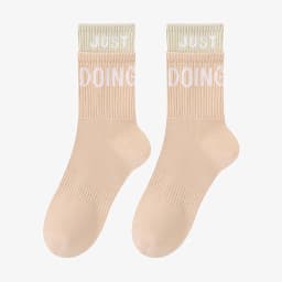 1 Pair Trendy Stretch High Tube Socks High Elasticity Lady Sports Socks Breathable Sweat Absorption For Adult