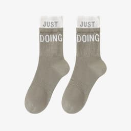 1 Pair Trendy Stretch High Tube Socks High Elasticity Lady Sports Socks Breathable Sweat Absorption For Adult