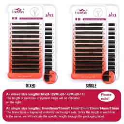 FADVAN 5D-W Shaped 0.07 D Curl Eyelash Extensions Natural Faux Mink Lash Soft Light Professional Premade Volume Fan Eyelashes