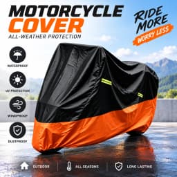 Motorcycle Cover Waterproof All Season Dustproof UV Protection 190T Motorbike Cover Multiple Colors