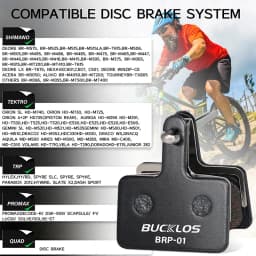 BUCKLOS Semi-Metal Brake Pads Mountain Bike Hydraulic Disc Brake Pads for SHIMANO B01S B05S MTB Road Bicycle Cycling Brake Part