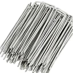 50-100pcs Galvanized Landscape Staples, Outdoor Decorative Stakes, Anti Weed Barrier Fabric Anti Rust Staples, U-Shaped Tent