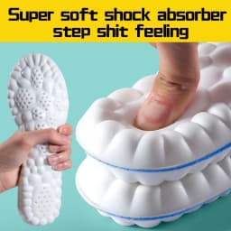4D Cloud Technology Sports Insoles for Shoes PU Sole Soft Breathable Shock Absorption Cushion Running Orthopedic Care Insoles
