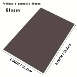 5 Sheets Printable Magnetic Sheets Make Refrigerator Photo Magnet Glossy Print Paper 13.5mil Thickness for Inkjet Printers 4 X 6