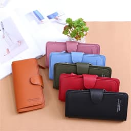 Fashion Women Leather Wallet Long Purse Phone Card Holder Case Clutch Large Capacity Ladies Girls Mobile Phone ID Card Holder