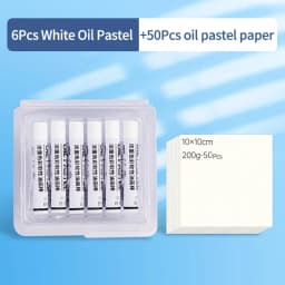 6/12 Pcs Artist Professional Painting Oil Pastel Stick Set White Color Soft Paint Graffiti Crayon Drawing Art Students Supplies