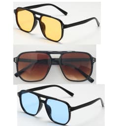 Women Men Square Sun Glasses Retro Polygon Sunglasses Female Black Vintage Fashion Ladies Sunglasses Double Beam Eyeglasses
