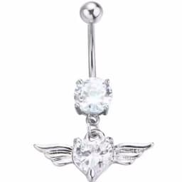 Fashion Personality SEXY Letter Belly Button Ring Sexy Pendant Stainless Steel Navel Nail Women Body Piercing Club Party Jewelry
