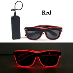1PC Light Up LED Glasses Glow Sunglasses EL Wire Neon Glasses Glow in The Dark Party Supplies Neon Party Favors for Adults