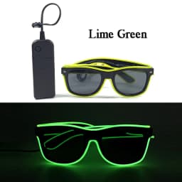1PC Light Up LED Glasses Glow Sunglasses EL Wire Neon Glasses Glow in The Dark Party Supplies Neon Party Favors for Adults