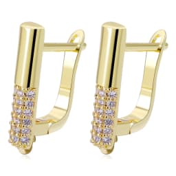Juya DIY Fine Jewelry Material Supplies Handmade Earwire Gold/Silver Color Earring Hooks Accessories For Luxury Earrings Making