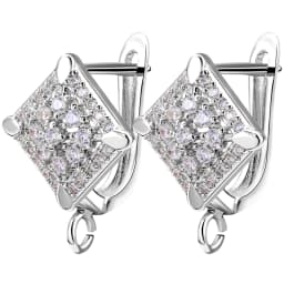 Juya DIY Fine Jewelry Material Supplies Handmade Earwire Gold/Silver Color Earring Hooks Accessories For Luxury Earrings Making