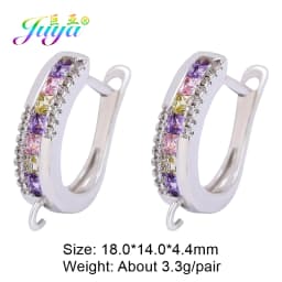 Juya DIY Fine Jewelry Material Supplies Handmade Earwire Gold/Silver Color Earring Hooks Accessories For Luxury Earrings Making